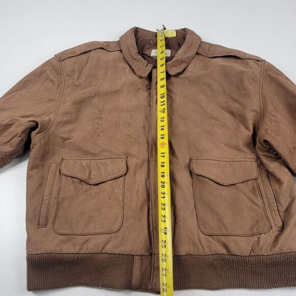 Vintage Red Head 100% Distressed Leather Bomber Hunting Jacket Mens XXL Redhead - Picture 3 of 15